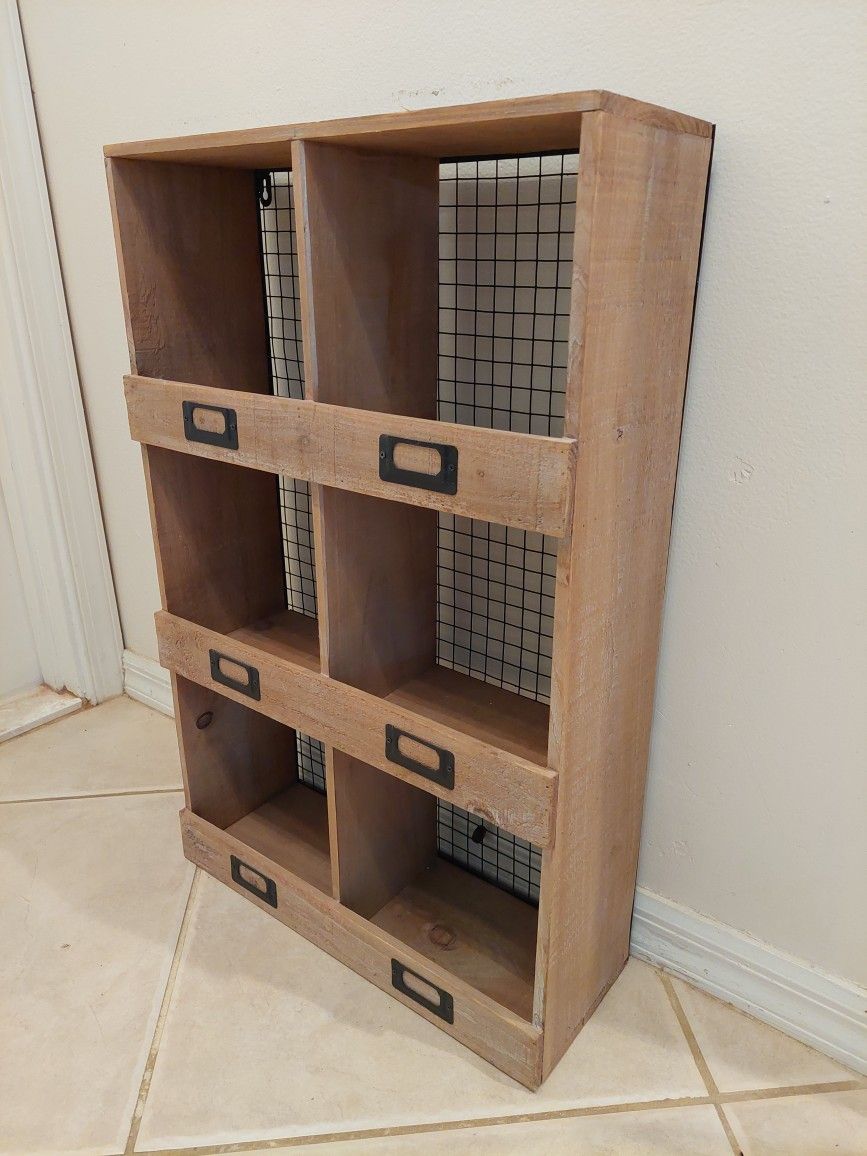 Wooden Cubicle Style Storage Display Shelf