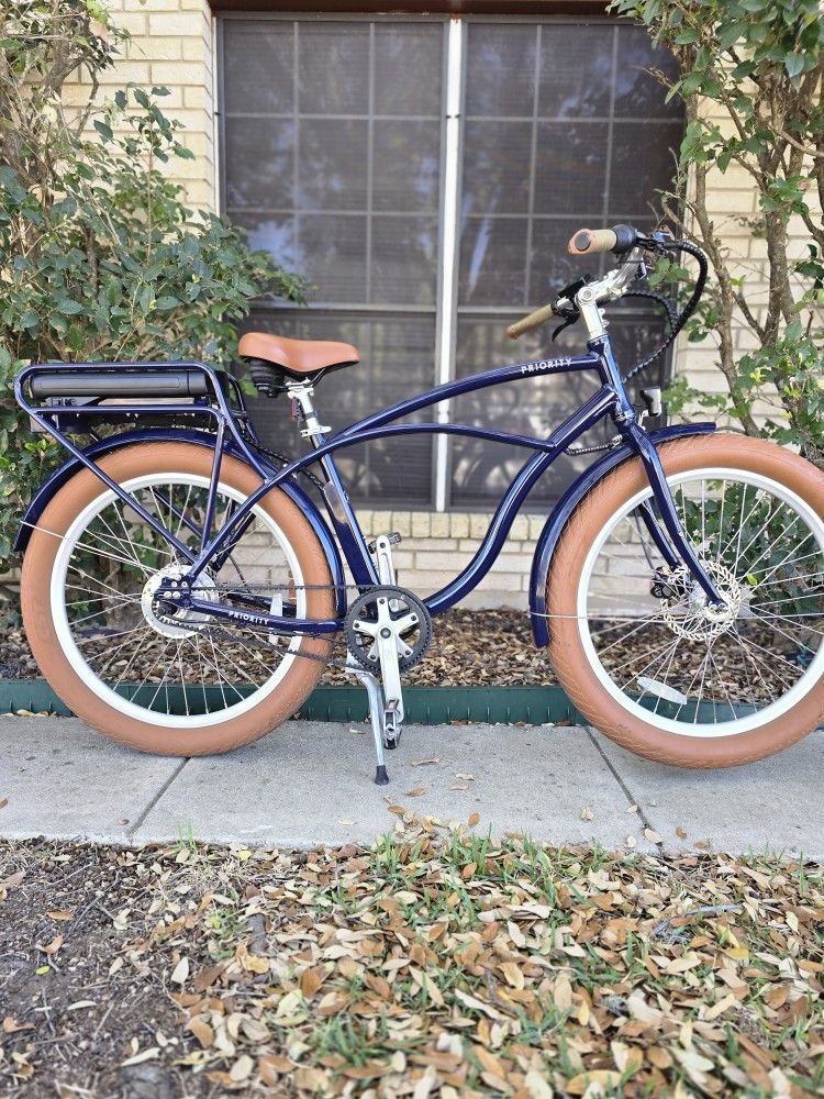 Priority Motorized Beach Cruiser Bicycle PRIORITY E COAST ELECTRIC