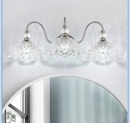 Brushed Nickel 3 Light Bathroom Vanity Light