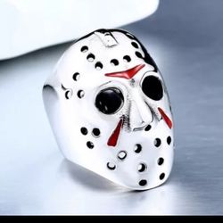 Stainless Steel Friday The 13th Jason Voorhees Ring