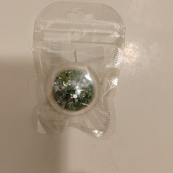 green nail art gems 