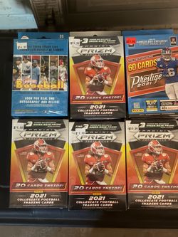 (6) Sportscard hanger boxes (Football and Baseball )