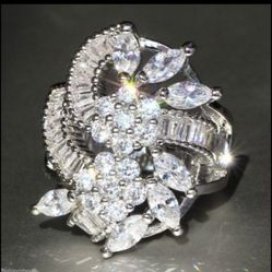 *SALE* Baguette Cocktail Ring Sizes 6.7/8/9/10 *See My Other Items *