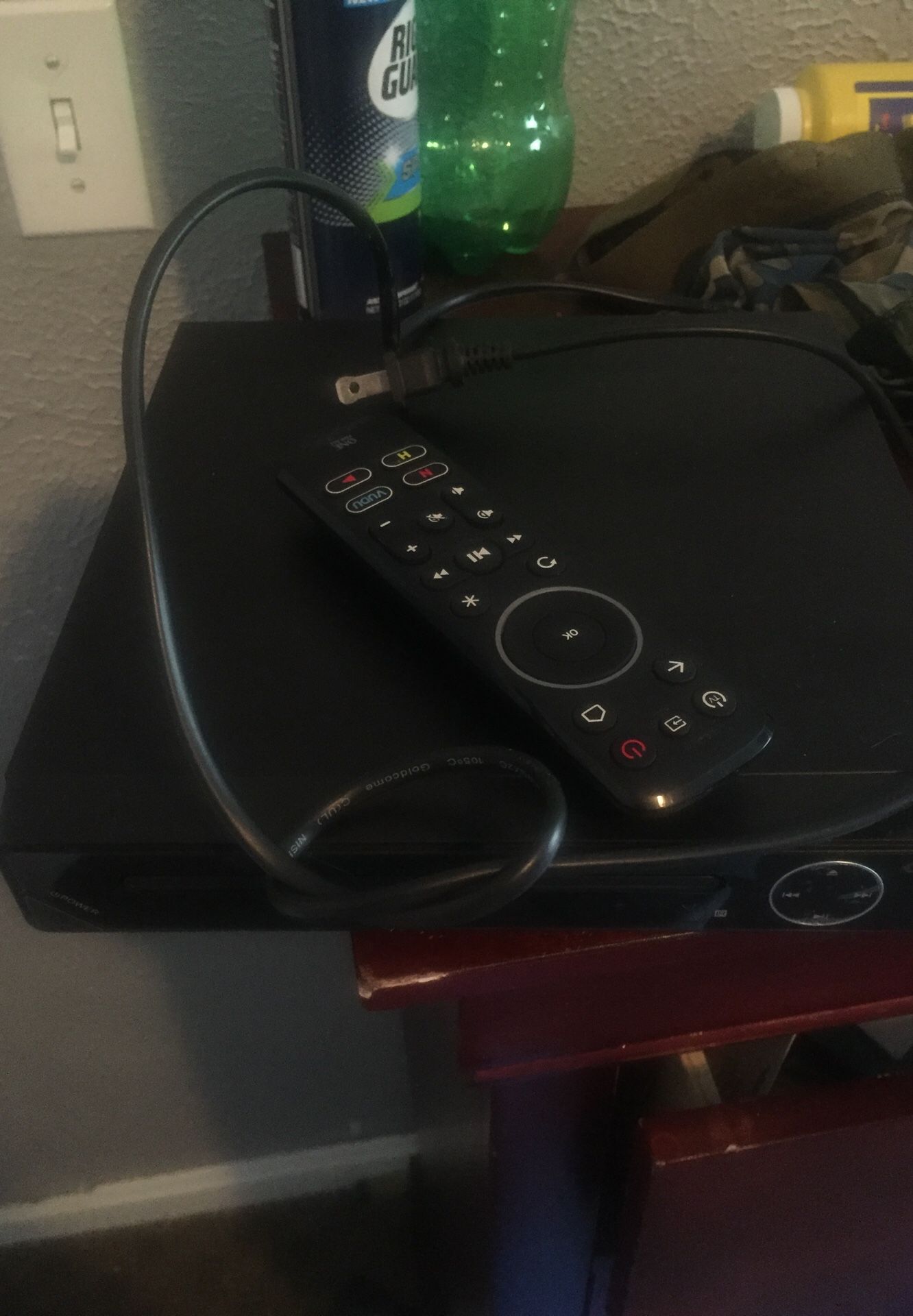 DVD player with remote