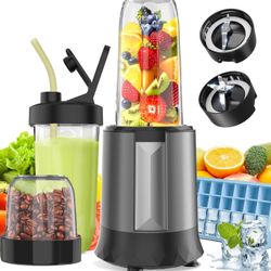 Smoothie Blender, 1300 W Upgraded Compact Personal Blender for Shakes and Smoothies, Juice, Frozen Drinks, Sauces & More, Smoothies Maker with 2 * 32 