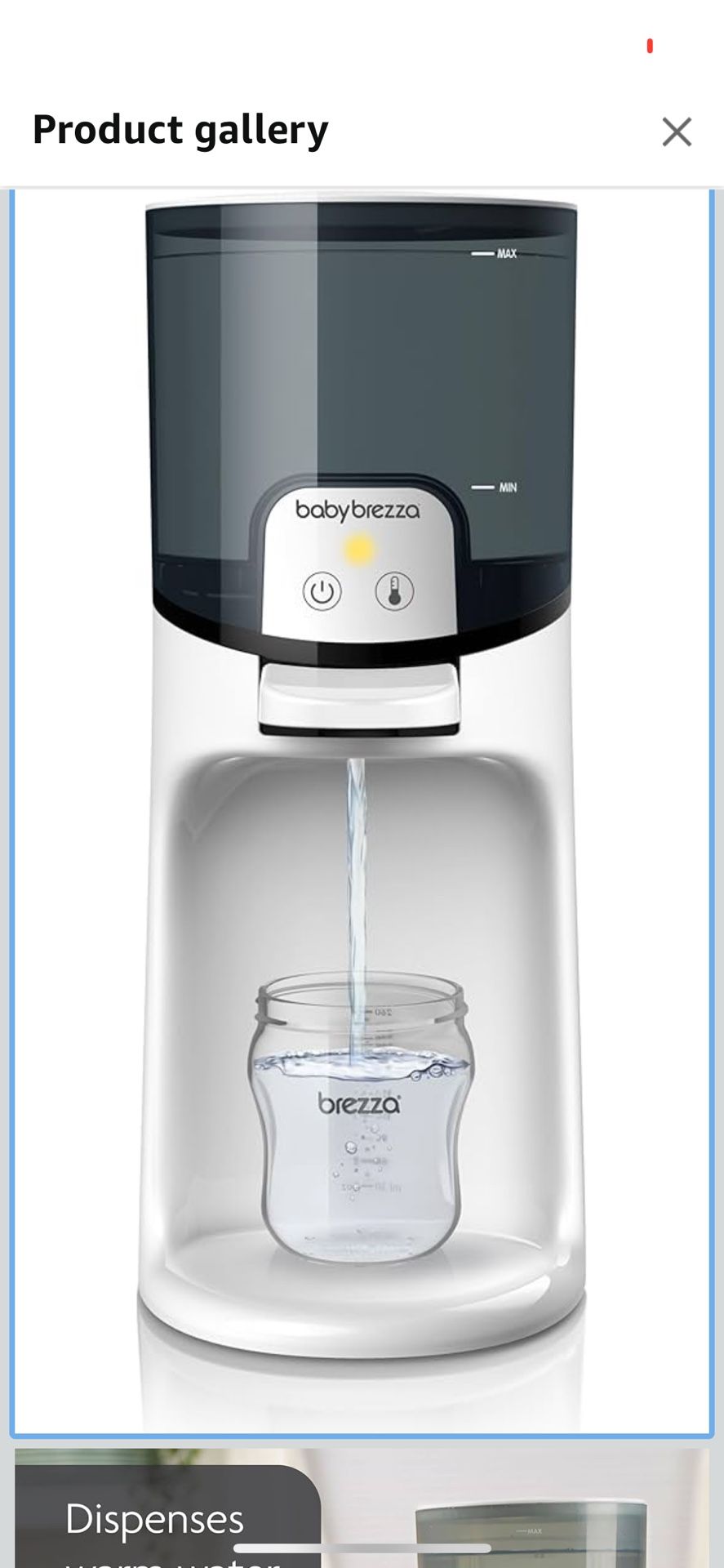 Baby Brezza Instant Warmer - Instantly Dispenses Warm Water at Perfect Baby Bottle Temperature - Replaces Traditional Baby Bottle Warmers