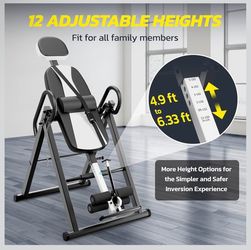 Inversion table for back pain