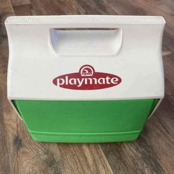 Igloo Little Playmate Cooler Ice Chest Lunch Box Green Made in USA Vintage