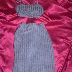 Y2k Grey Two Piece 