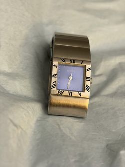 Guess Bangle Cuff Watch Silver Tone