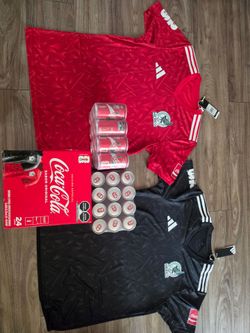 Fifa World Cup Mexico Exclusive 24pack coca cola With Adidas Jersey BLK Large Only Red MEDIUM