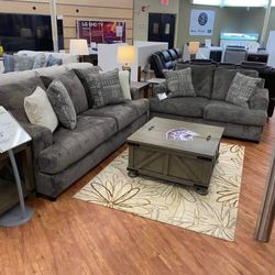 Soletren Ash Living Room Set (SOFA and LOVESEAT