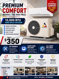 New Mini Split Air Conditioner Heat Pump Set