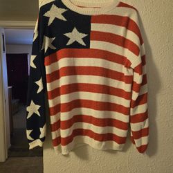 Altar'd State American flag sweater Size XS could fit up to a large