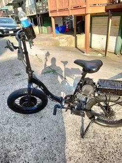 Folding Ebike No Peddles Just Pegs  Was Paselec Ebike I Added 1500watt Motor 