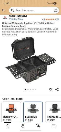 Wolflinemoto 45L Motorcycle Hardcase with anti-theft lock
