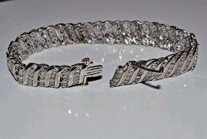 JWBR 925 Sterling Silver Genuine Diamond Bracelet