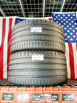 ✔️ Set of 2 Used Tires 295/35ZR20 MICHELIN PILOT SPORT 4S 295/35R20 MAX PERFORMANCE 295 35 20