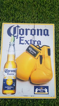 Corona sign aluminum