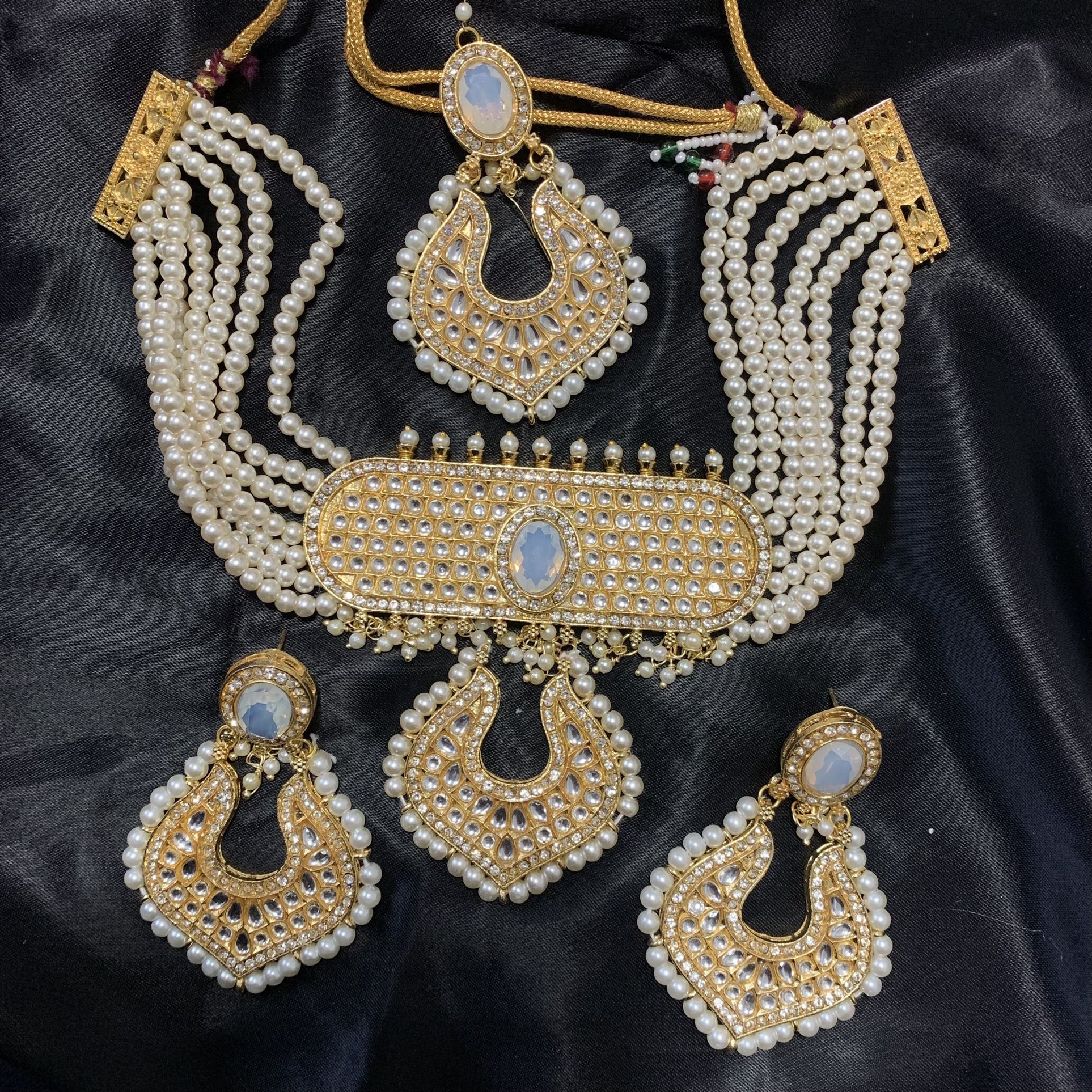 Indian Bollywood Pakistani Jewellery Earrings Necklace Choker Set