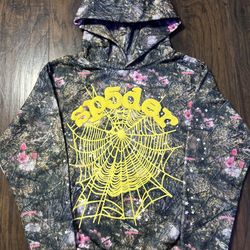 Sp5der Hoodie Camo And Yellow