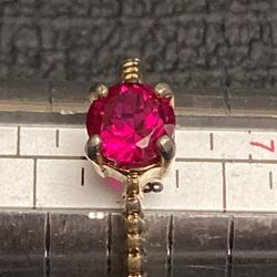 14k Thge Land Ruby Ring  Size 7.75 Gold Plated 