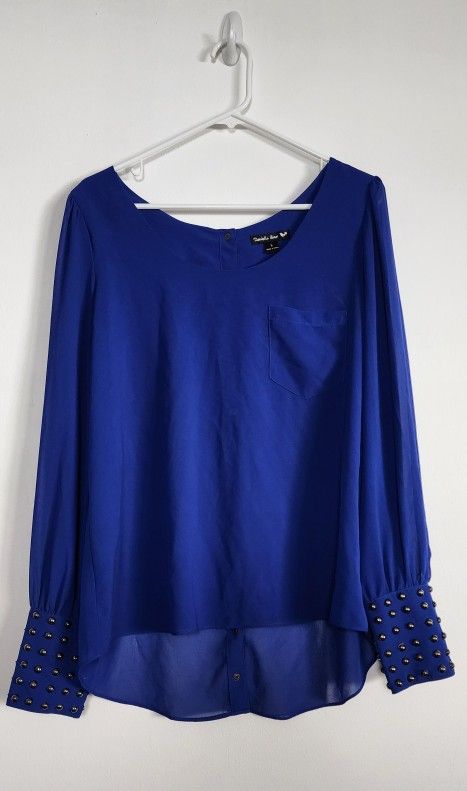 NWT Women's Blue Blouse Size L