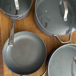 Nonstick Aluminum Ceramic Set - Figment 7pc Blue