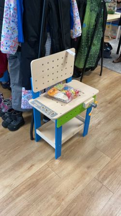 Wooden Toy Workbench With Accessories 