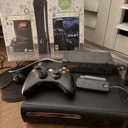 Xbox 360 Elite With Wireless N Adapter And Controller In Original Packaging - Like New