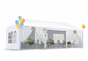 White party tent outdoor event canopy 10 x 30 large
