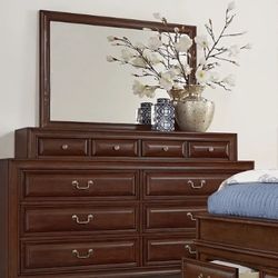 Dresser W/ Mirror And 2 Nightstands