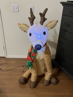 Inflatable &Light-up 4ft Christmas Reindeer