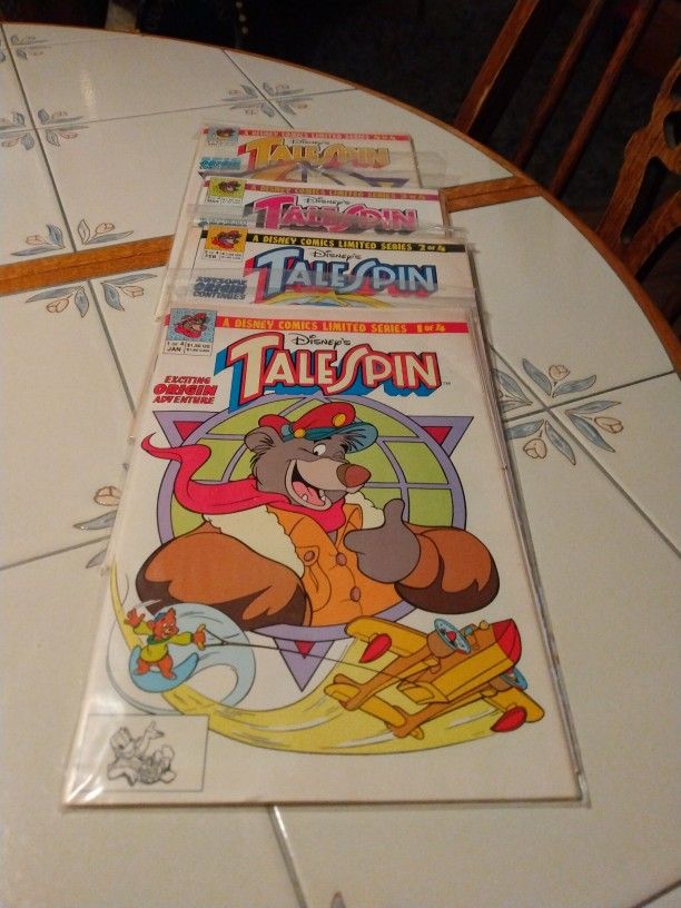 Vtg Disney Ltd Series Tale Spin Series Comics 1-4