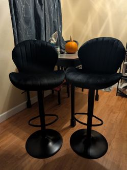 Black bar stools