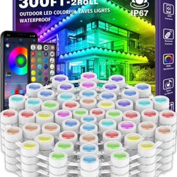 Permanent Outdoor RGB Lights,Waterproof Smart LED Eaves Lights with App/Remote Control,for Christmas and All Holiday Decor,Daily and Accent Lighting,H