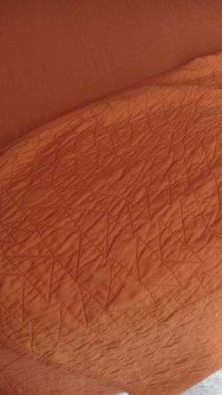 Twin orange quilt