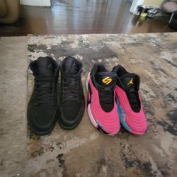 Jordan 1 Mid Triple Black & Jordan Luka 3 Imaginarium Pink Size 12