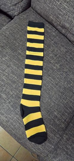 Black and yellow striped socks