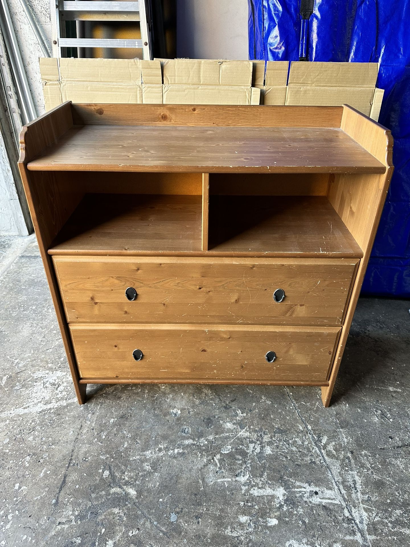 Small Wood Kids Dresser w/cubbys