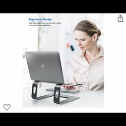 Nulaxy Laptop Stand, Ergonomic Aluminum Laptop Computer Stand, Detachable Laptop Riser Notebook Holder Stand Compatible with MacBook Air Pro, Dell XPS