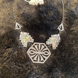 Park Lane Crystal and Abalone Shell Inlay Necklace