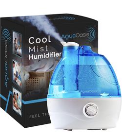 Brand New AquaOasisTM Cool Mist Humidifier (2.2L Water Tank) Quiet Ultrasonic Humidifiers for Bedroom & Large room - Adjustable -360 Rotation Nozzle, 
