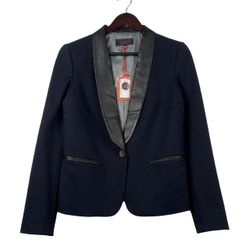 NWT James Jeans Ponte Combo Blazer In Blue Black Ponte ModeSens SZ MEDIUM 