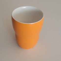 Starbucks By Aida Coffee Mug Cup Ceramic Double Wall Thermal Tumbler 
Orange 2008 8oz. Pre-owned, very good shape, no cihps or cracks. It is 
4.5 tall