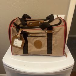New Leather Airplane Pet Carrier - Elliott and McQueen