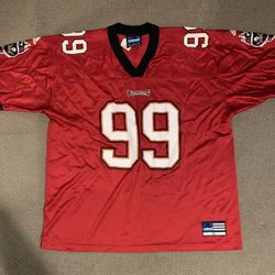 adidas Tampa bay buccaneers warren sapp nfl football jersey size 58 red