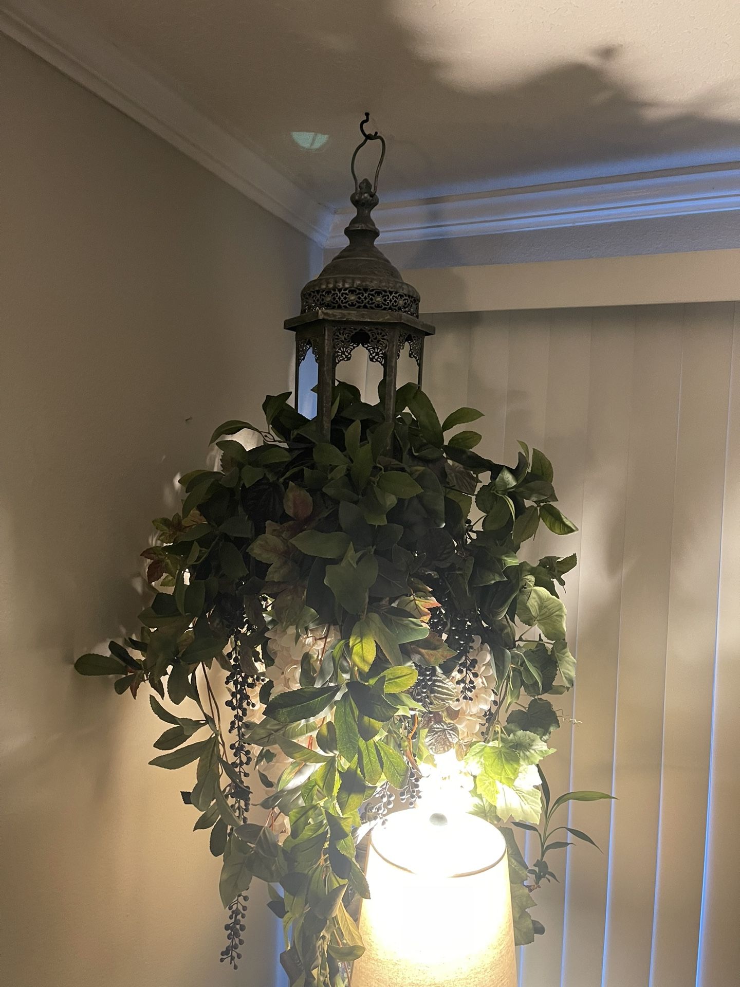 Beautiful Fake Plant In Lantern
