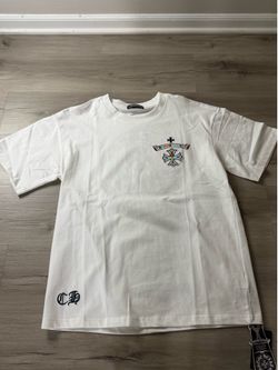 White Chrome Hearts Style Graphic Teee