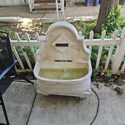 Water Fountain With Wooden Stand